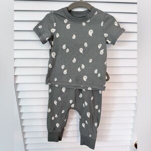 Cat & Jack Gray Ghost Print Set